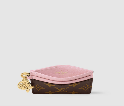 Charms-Kartenetui mit Monogramm Rose Ballerine