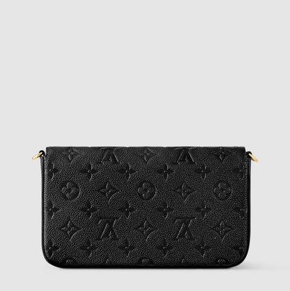 Pochette Félicie aus Leder mit Monogram Empreinte-Prägung in Schwarz