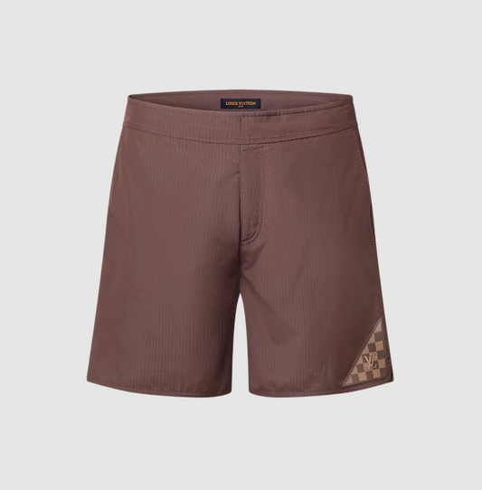 Badehose mit ikonischem Muster Braun