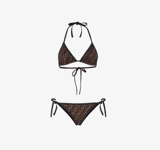 Bikini aus braunem Lycra