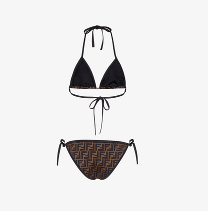 Bikini aus braunem Lycra