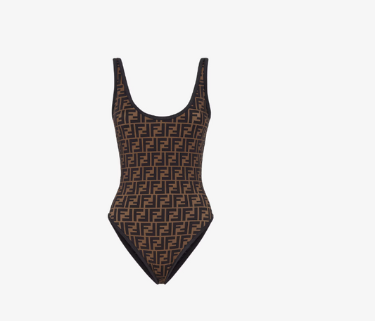 Wendebadehose aus braunem Lycra