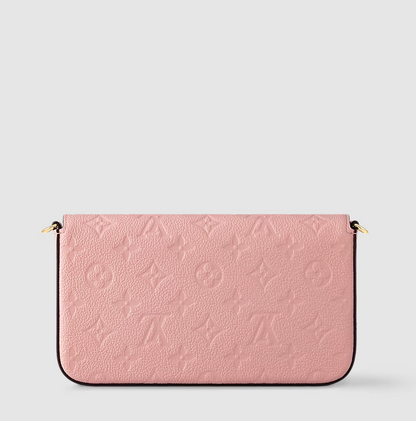 Félicie Pochette aus Monogram Empreinte Leder Puderrosa