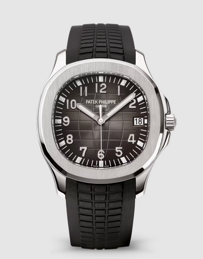 Aquanaut Date mit schwarzem Armband aus Edelstahl