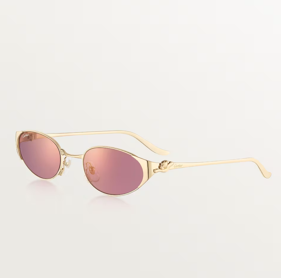 Ovale Panthère de CT Sonnenbrille mit violett verlaufenden Gläsern