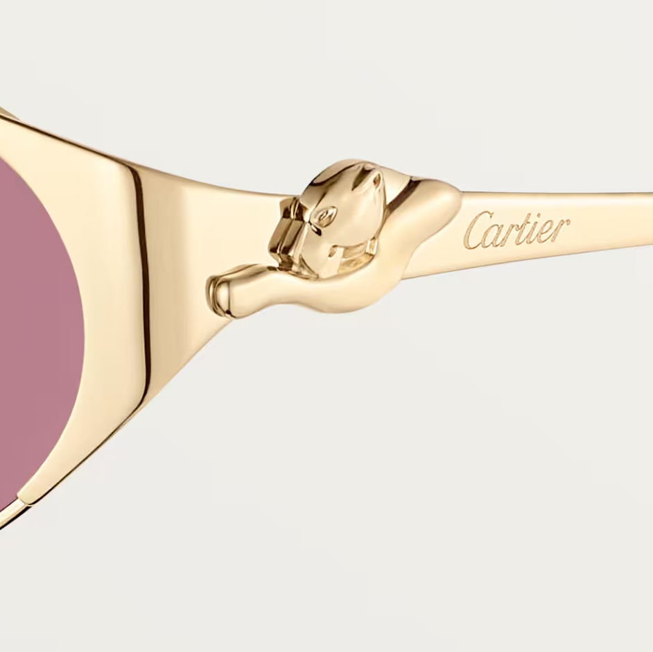 Ovale Panthère de CT Sonnenbrille mit violett verlaufenden Gläsern