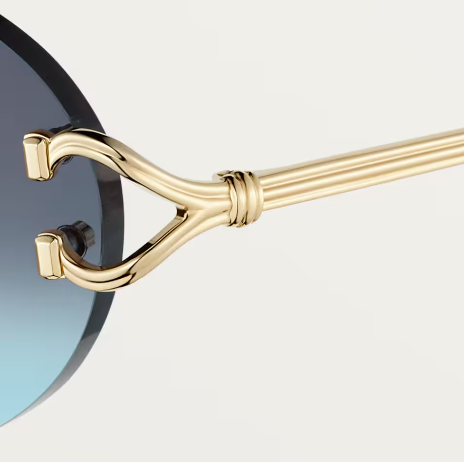 Ovale Décor C Classique Sonnenbrille mit blau verlaufenden Gläsern