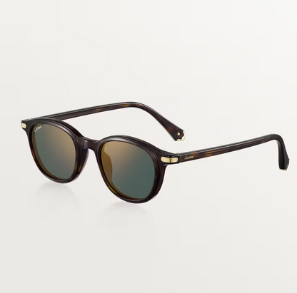 Runde Première de CT Sonnenbrille mit grünen Gläsern