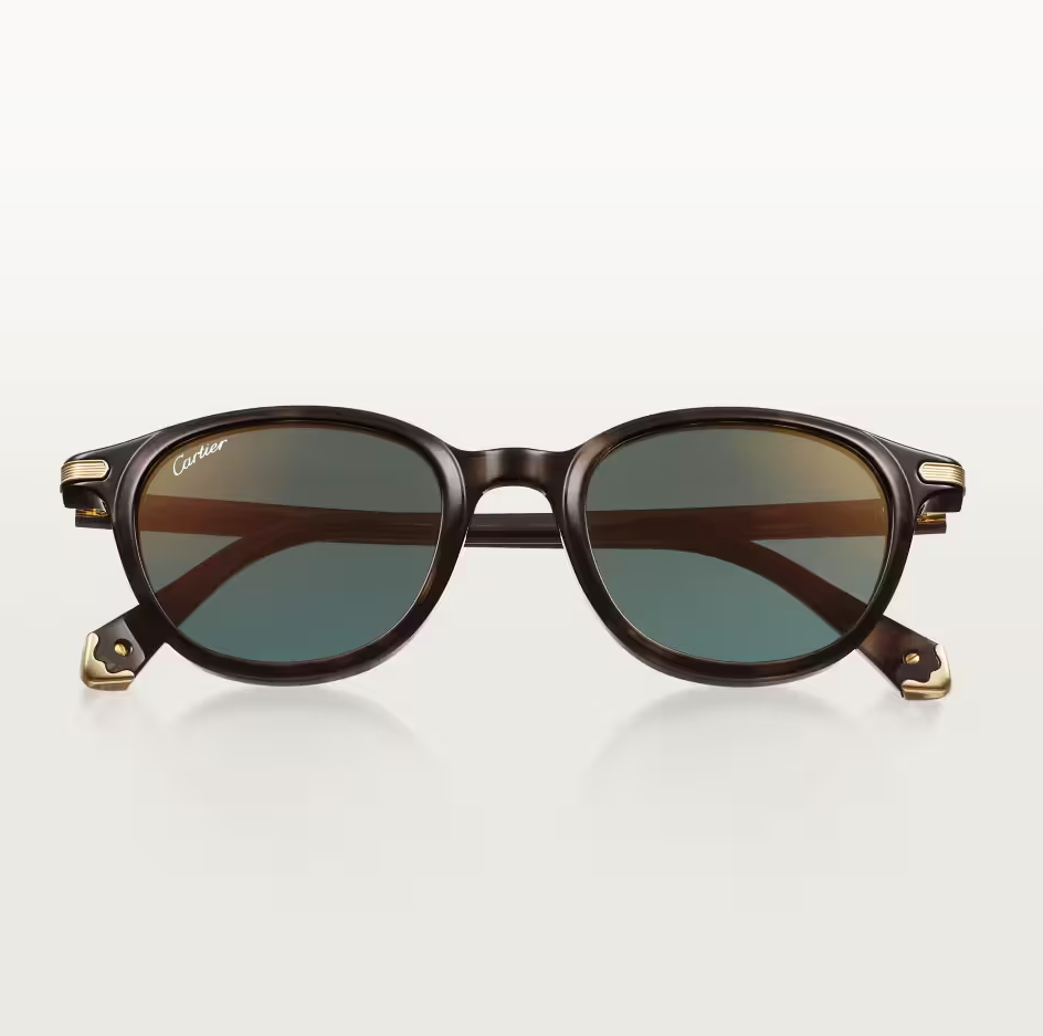Runde Première de CT Sonnenbrille mit grünen Gläsern