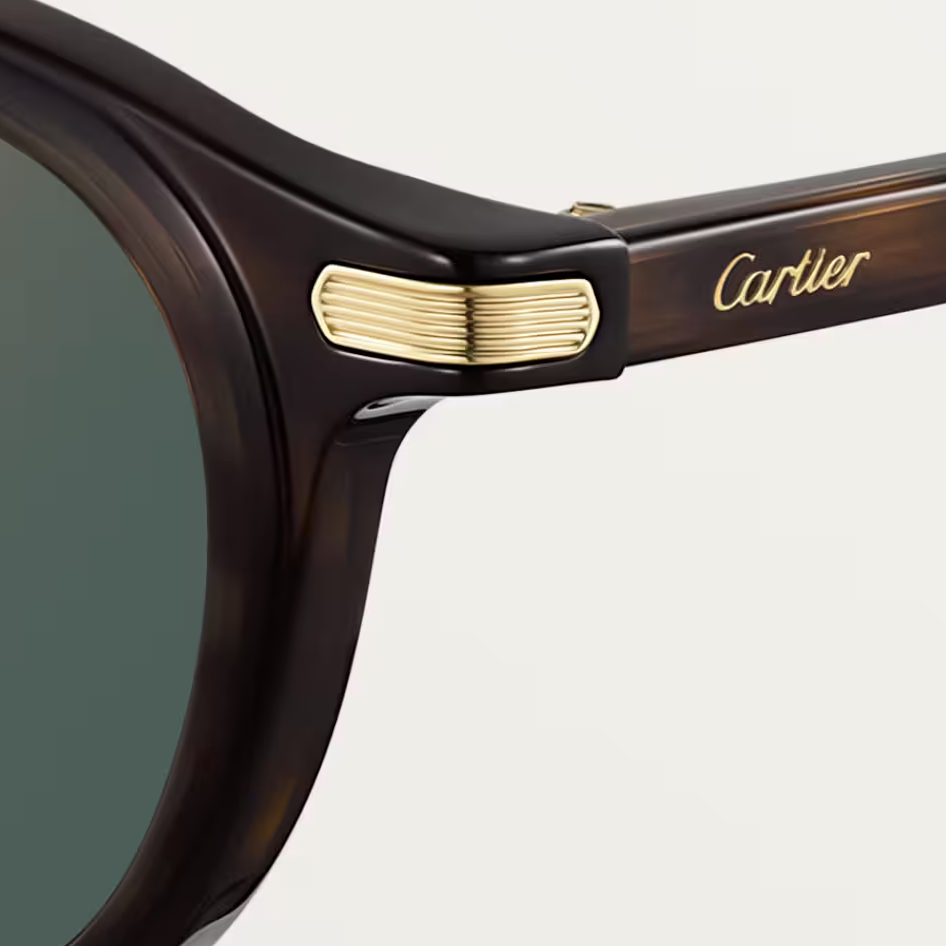 Runde Première de CT Sonnenbrille mit grünen Gläsern