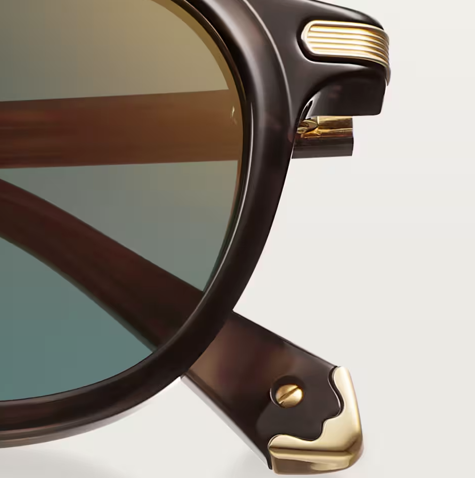 Runde Première de CT Sonnenbrille mit grünen Gläsern