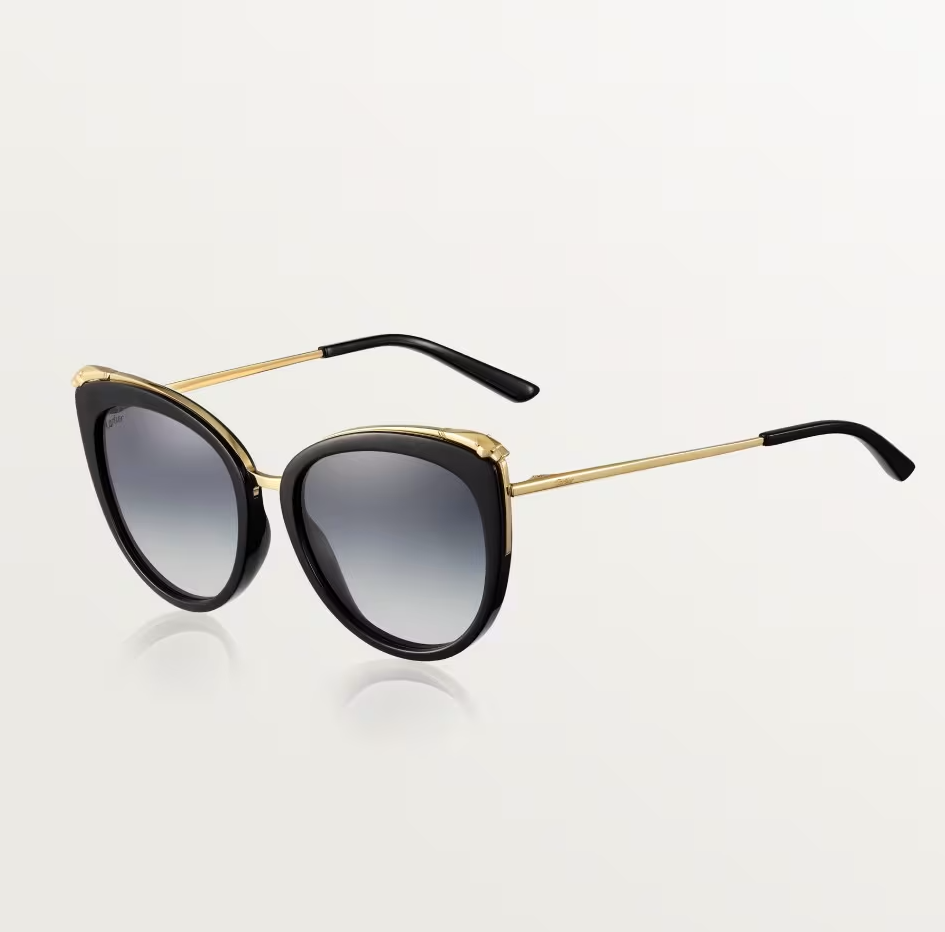 Ovale Panthère de CT Sonnenbrille mit grau verlaufenden Gläsern