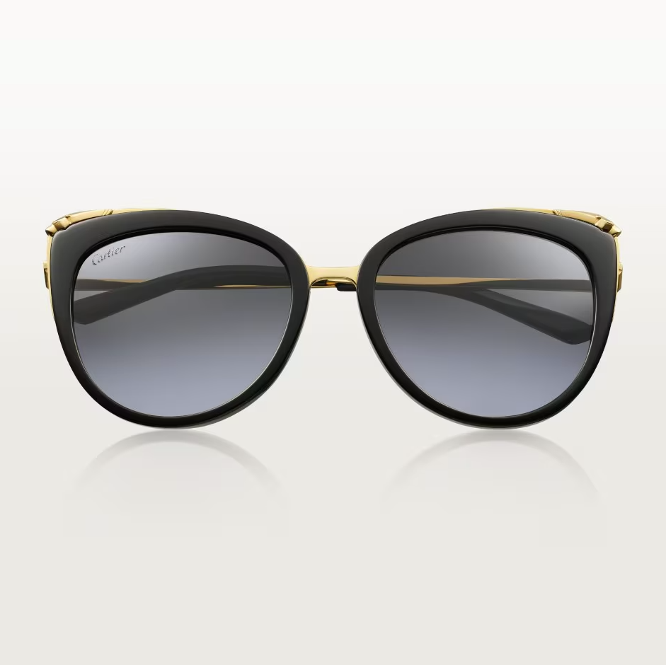 Ovale Panthère de CT Sonnenbrille mit grau verlaufenden Gläsern