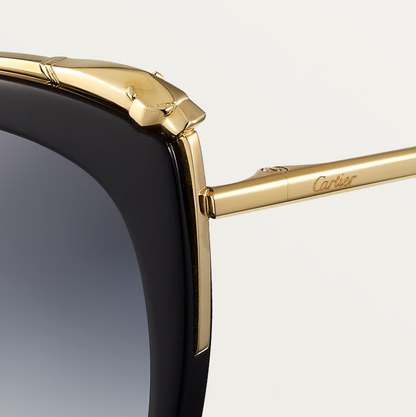 Ovale Panthère de CT Sonnenbrille mit grau verlaufenden Gläsern