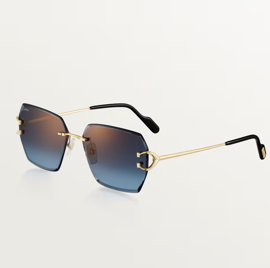 Quadratische Décor C Classique Sonnenbrille mit blau verlaufenden Gläsern