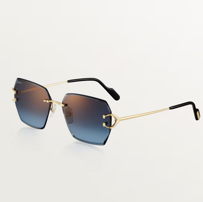 Quadratische Décor C Classique Sonnenbrille mit blau verlaufenden Gläsern