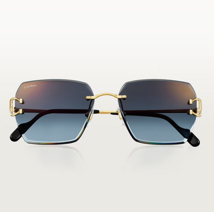 Quadratische Décor C Classique Sonnenbrille mit blau verlaufenden Gläsern