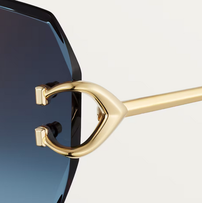 Quadratische Décor C Classique Sonnenbrille mit blau verlaufenden Gläsern