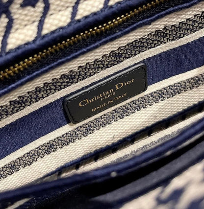 Medium Dior Book Tote Schwarz/Weiß