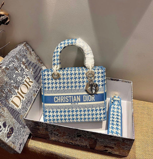 Medium Dior Book Tote Light Blue