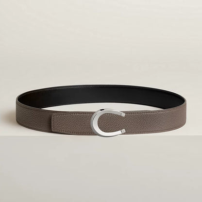 Gürtelschließe Luck & Wendbarer Gürtelriemen 38 mm Schwarz/Zinn Herren
