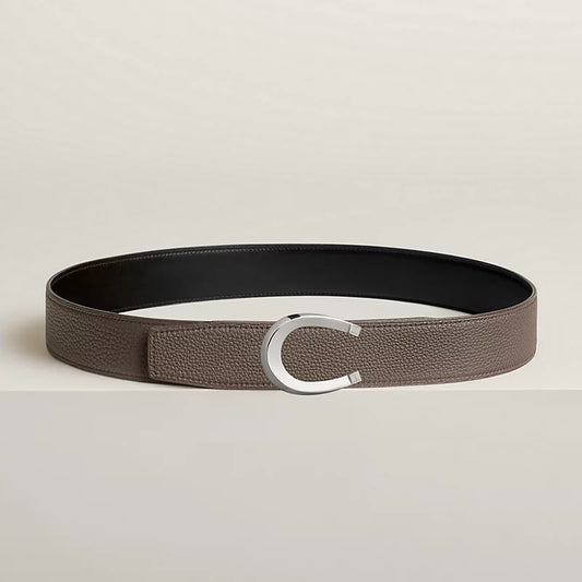 Gürtelschließe Luck & Wendbarer Gürtelriemen 38 mm Schwarz/Zinn Herren