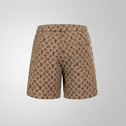 Badehose Canvas Monogram Dunkelbeige