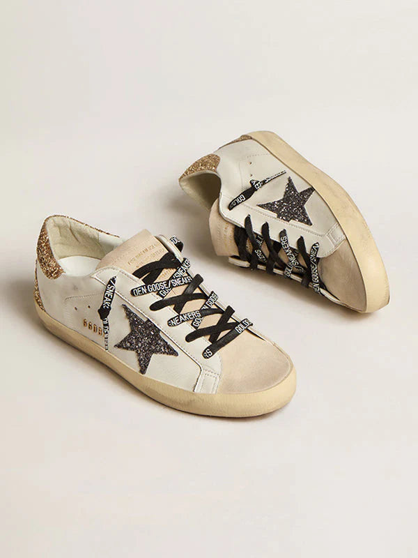 Super-Star with gold and grey glitter